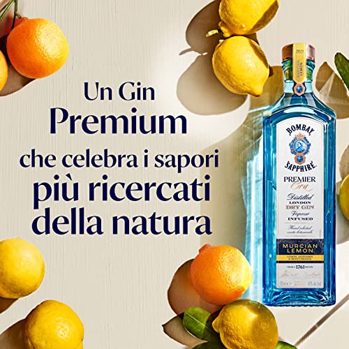 Bombay Sapphire Premier Cru Premium Distilled London Dry Gin, Vol. 47%, 700 ml, infuso a vapore con una selezione accurata di botanical esotici e limoni di Murcia, 70 cl