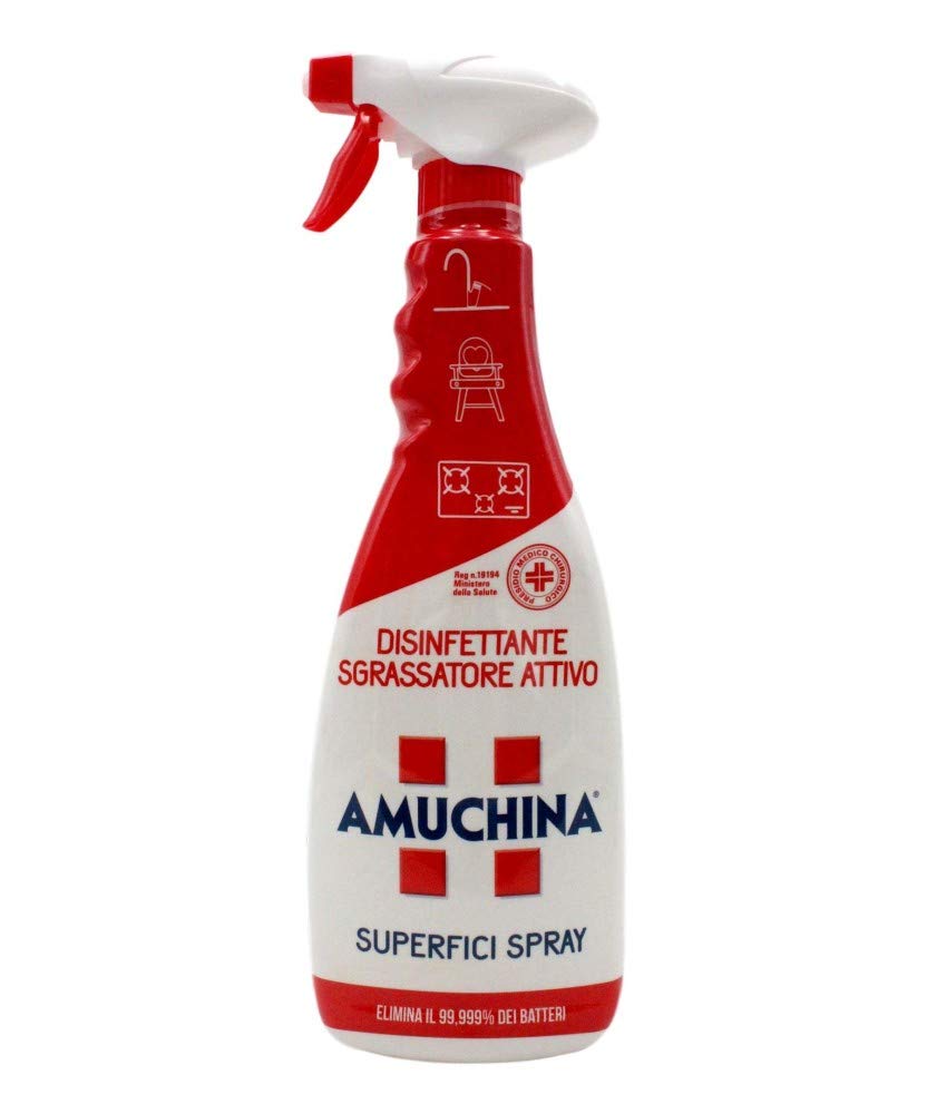 Set 12 AMUCHINA Superfici Spray Ml 750 Sgrassatore Detersivi E Pulizia della Casa