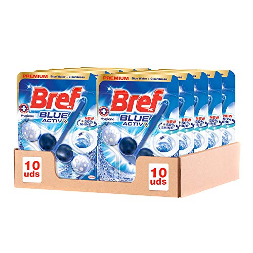 Bref WC Blue Water Active Detergente WC, Formato Scorta 10 Pezzi