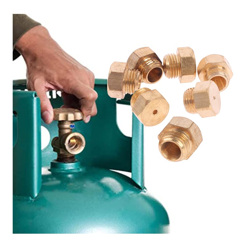 CG94 5 Ugelli Universali 6MB GPL per Bombole, Cucine a Gas | Misure (Piccolo 0,50-2x Medio 0,70 - Grande 0,90 - Forno 0,95) CG143