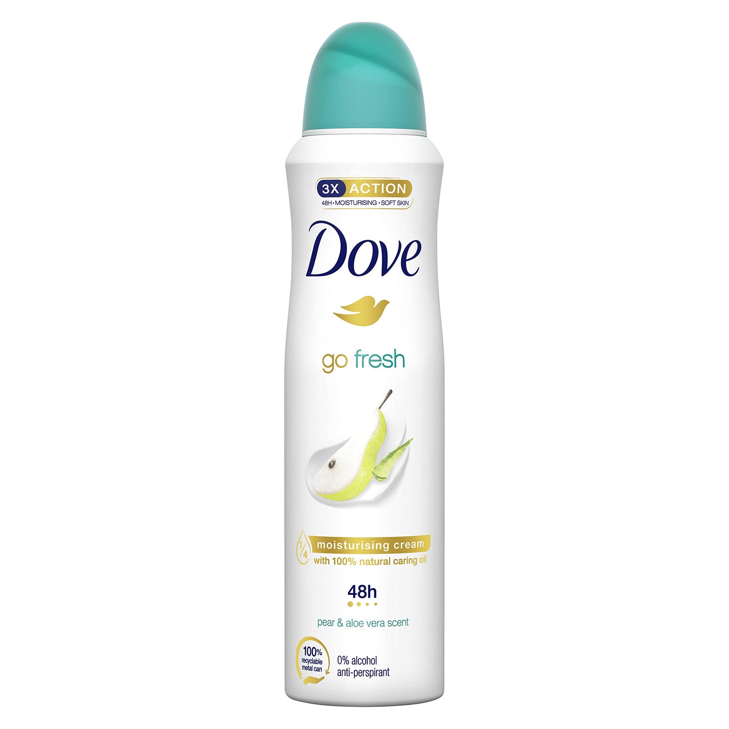 Dove Deodorante spray antitraspirante pera e aloe vera, 6 x 150 ml
