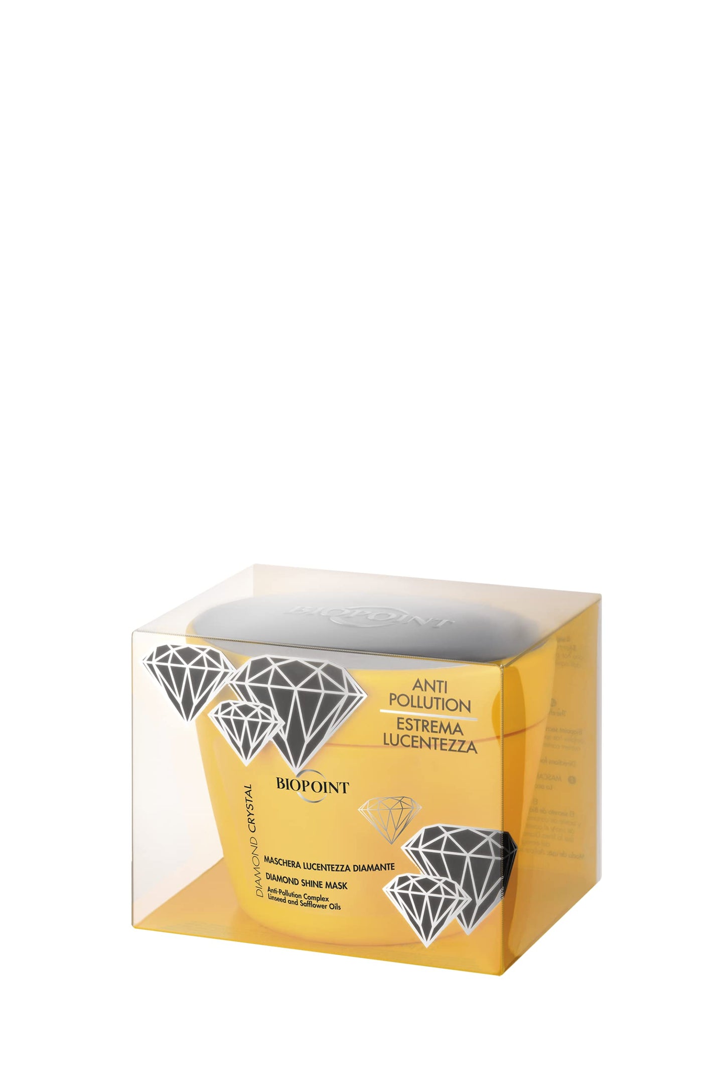 Biopoint Diamond Crystal - Maschera Capelli Lucentezza Diamante, Azione Idratante e llluminante, Nutre in Profondità e Protegge dall'Inquinamento, Dona Brillantezza e Morbidezza, 200 ml