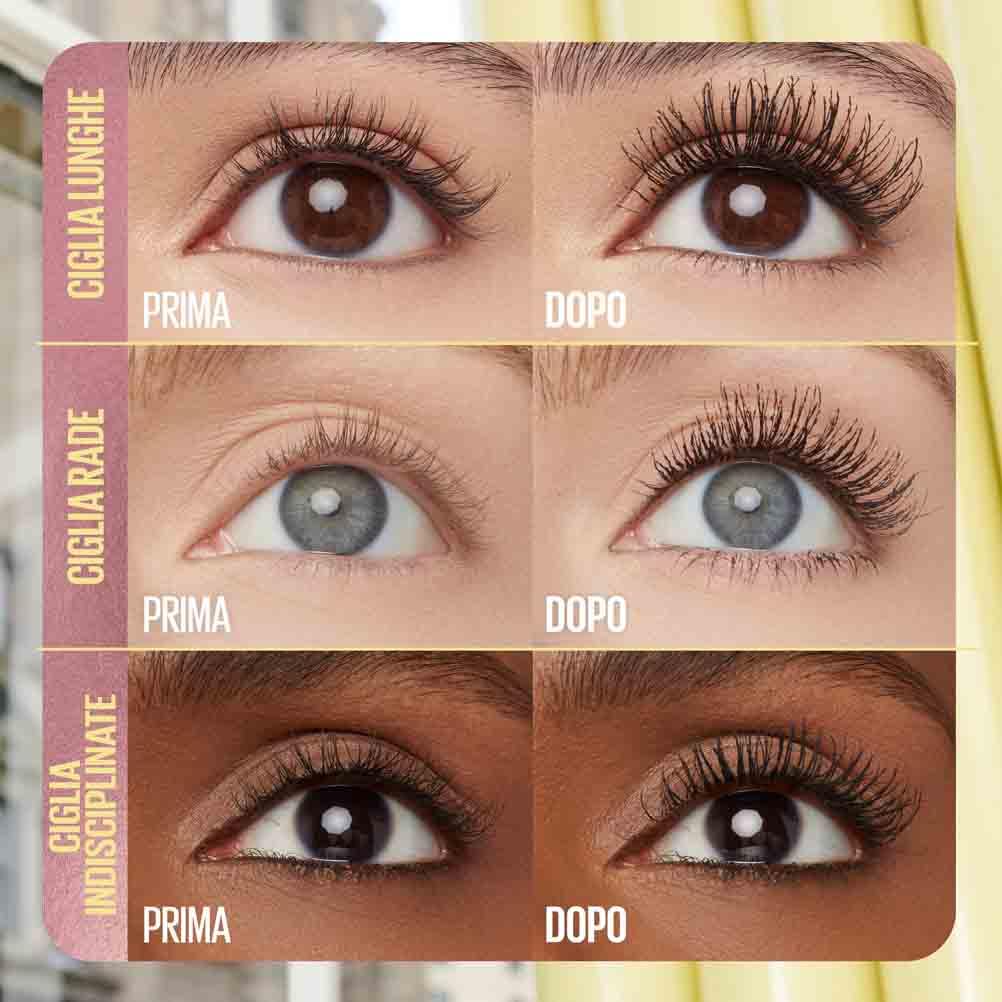 Maybelline New York Mascara Volumizzante, Volume Modulabile Senza Grumi, Formula Stratificabile, Con Comodo Scovolino a Pettine, Colossal Bubble, 10 ml