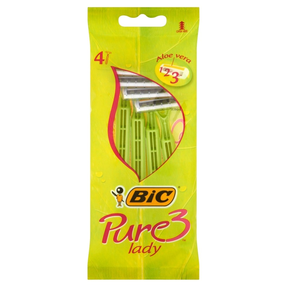 BIC Pure 3 Lady - Rasoio da donna, confezione da 2 (2 x 4 pezzi)