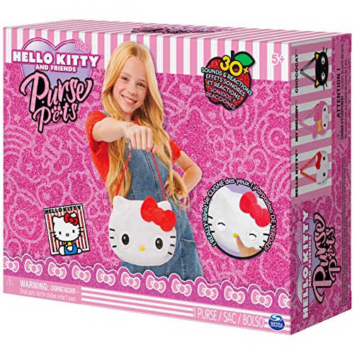 Purse Pets, Sanrio Hello Kitty and Friends, My Melody Interactive Pet Toy & Crossbody Kawaii Purse, Over 30 Sounds & Reactions, Girls & Tween Gifts