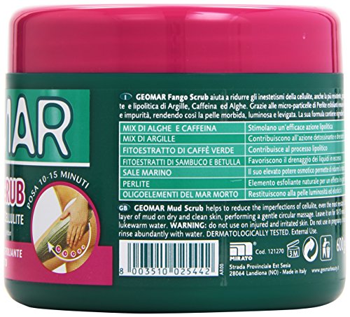 Geomar - Fango Scrub, Azione Lipolitica ed Esfoliante in un Unico Gesto - 600 g