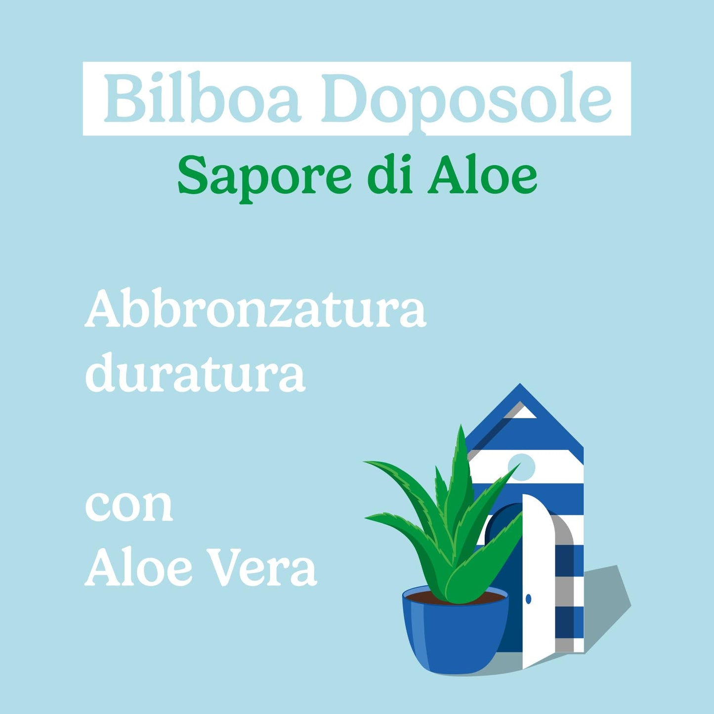 Bilboa, Doposole Sapore di Aloe, Abbronzatura Duratura con Aloe Vera, Musica per le Pelli Sensibili, Dermatologicamente Testato - 200 ml