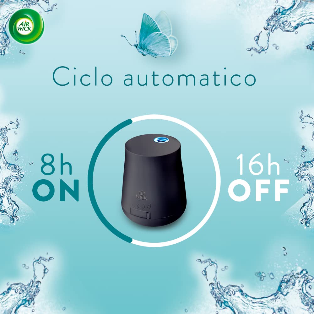 Airwick Armonia Istantanea, Confezione con 1 Diffusore di Oli Essenziali e 1 Ricarica alla Fragranza Brezza Oceanica