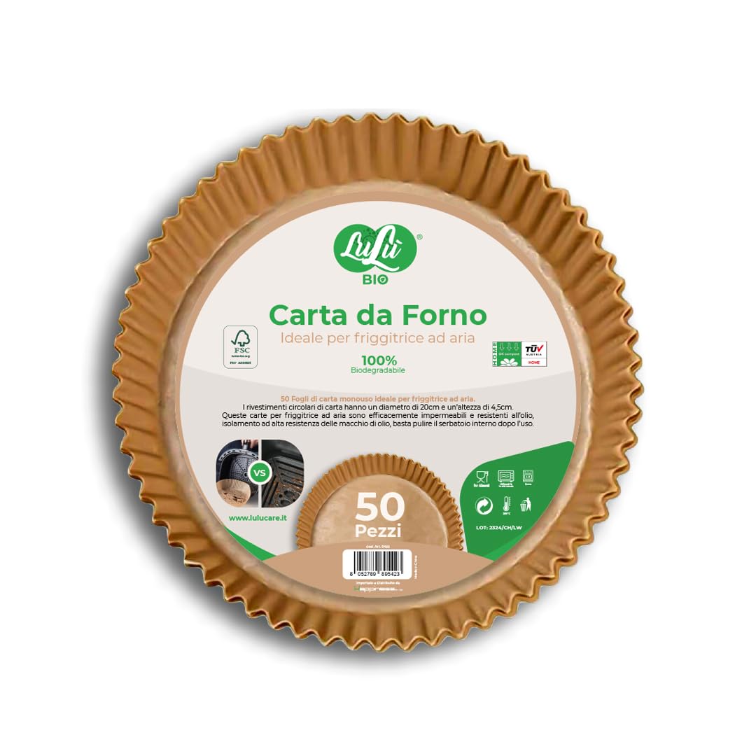 CARTA DA FORNO PER FRIGGITRICE AD ARIA - DIAMETRO CM 20X4,5H