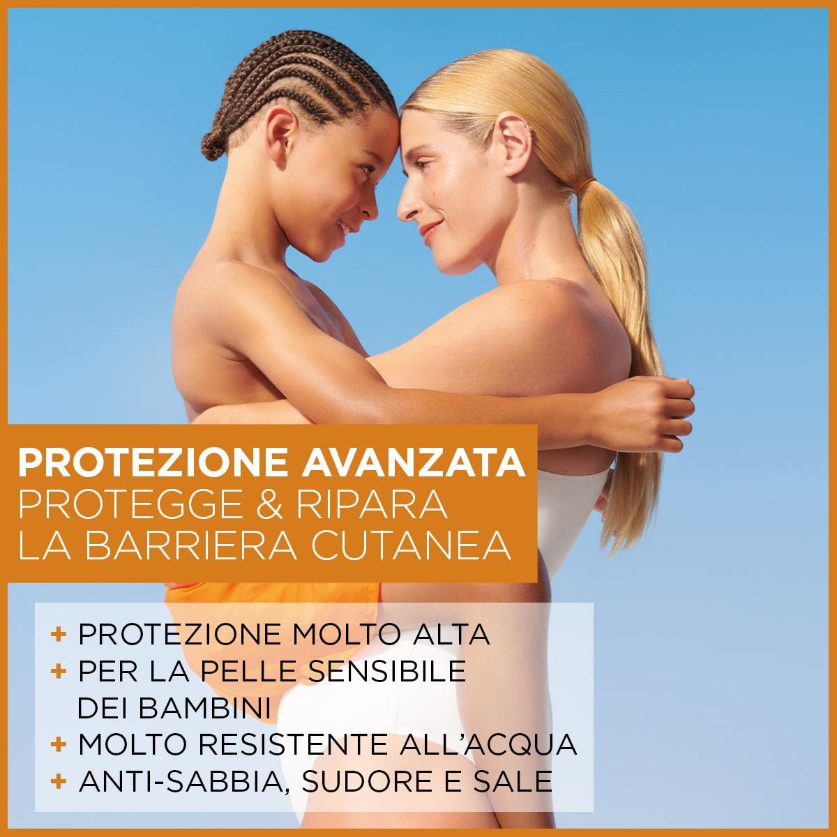 Garnier Ambre Solaire Advanced Sensitive Adulti Ceramide Protect Spray Protettivo SPF50+, 150 ml