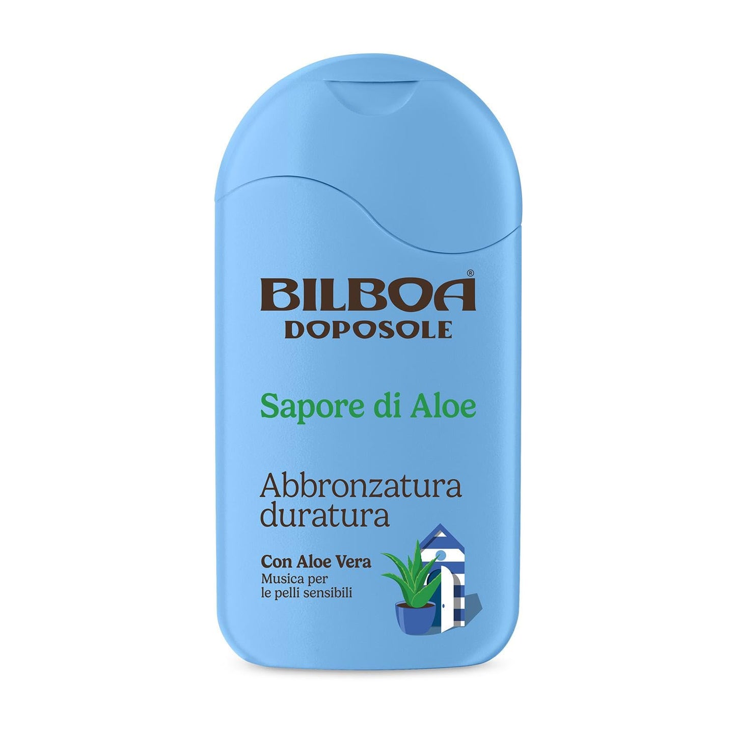 Bilboa, Doposole Sapore di Aloe, Abbronzatura Duratura con Aloe Vera, Musica per le Pelli Sensibili, Dermatologicamente Testato - 200 ml