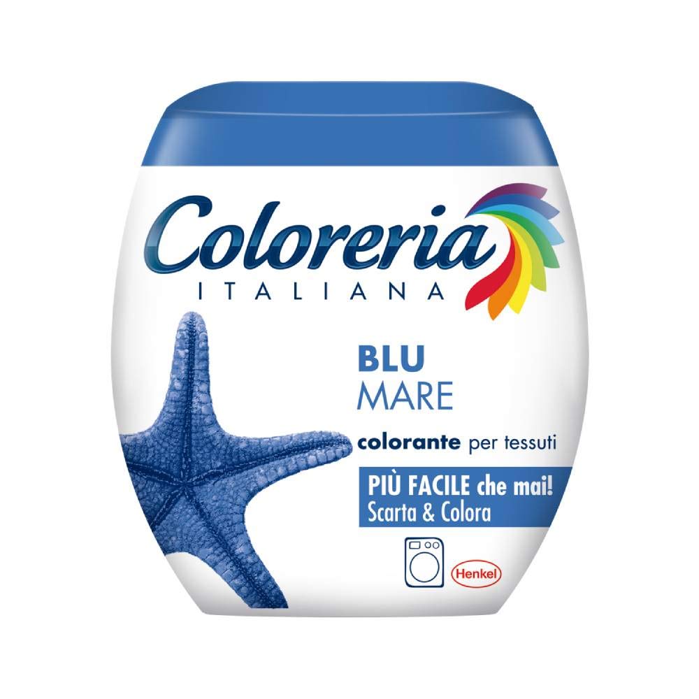 Coloreria Italiana Grey Colorante Tessuti e Vestiti in Lavatrice, Blu Mare, 1 Confezione
