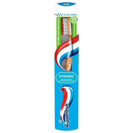 Aquafresh Spazzolino Denti Flex Dinamic Setole Dure, Confezione da 12