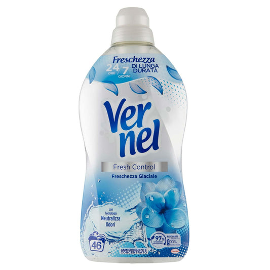 Vernel Fresh Control Ammorbidente Neutralizza Odori, Profumazione Freschezza Glaciale, Confezione da 46 lavaggi