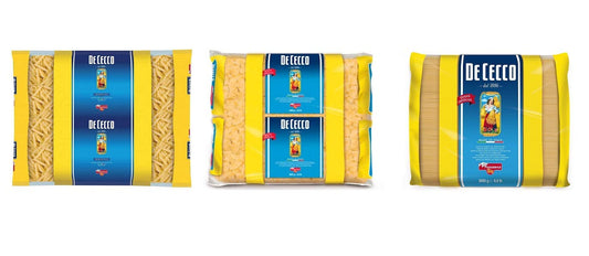 Set di test De Cecco Penne Rigate – Spaghetti Pasta di Semola di Grano Duro Pasta 100% Pasta longitudinale e pasta corta (3 x 3 kg)