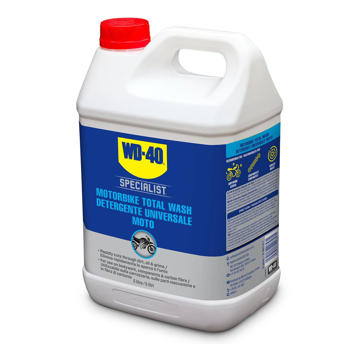 WD-40 - Specialist - Detergente Universale Moto - Pronto all’uso - Adatto per fibra di carbonio, titanio, alluminio, acciaio, gomma, plastica