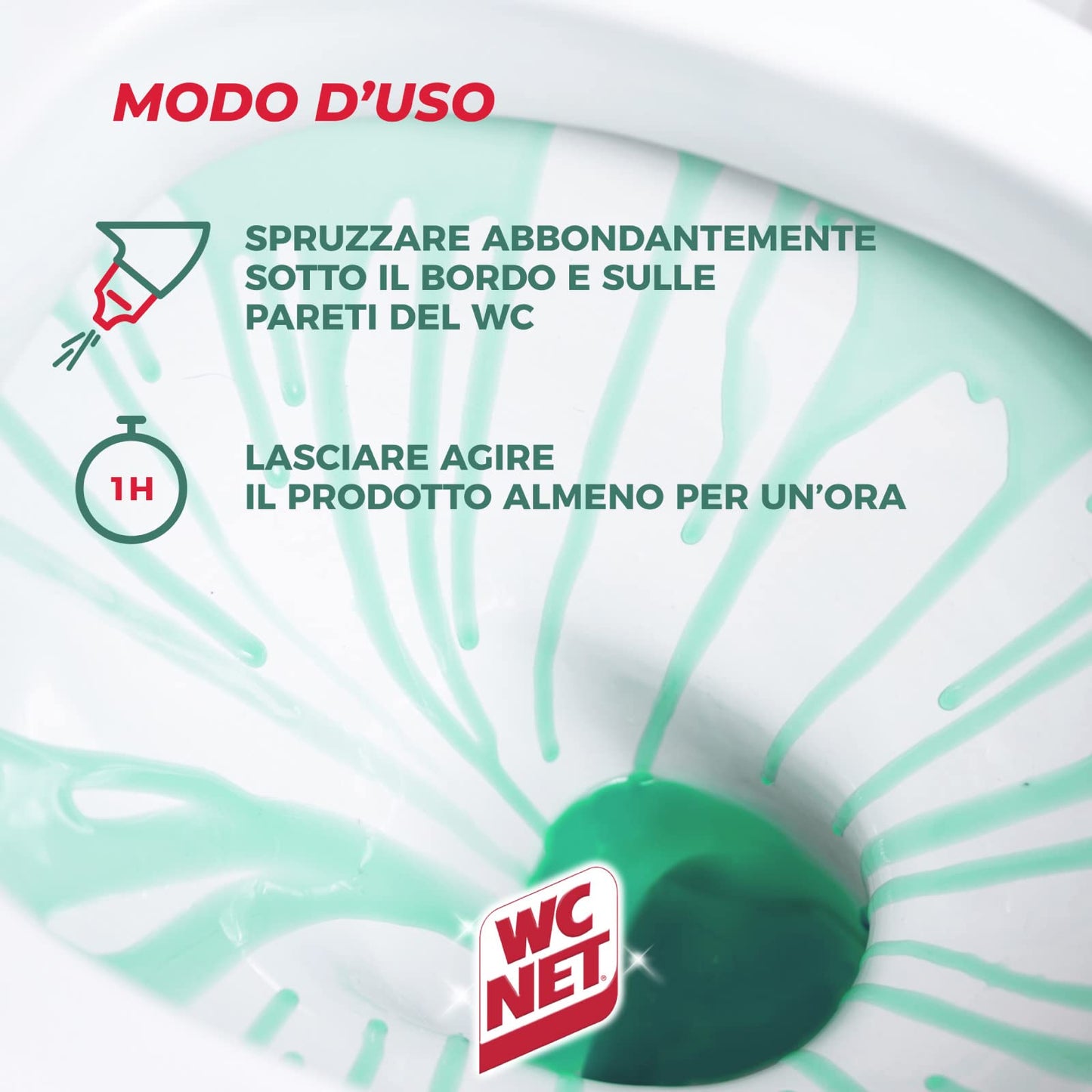 Wc Net - Disincrostante Disinfettante Gel per Sanitari e Superfici, Pulitore Liquido per Wc, 700 ml x 4 Pezzi
