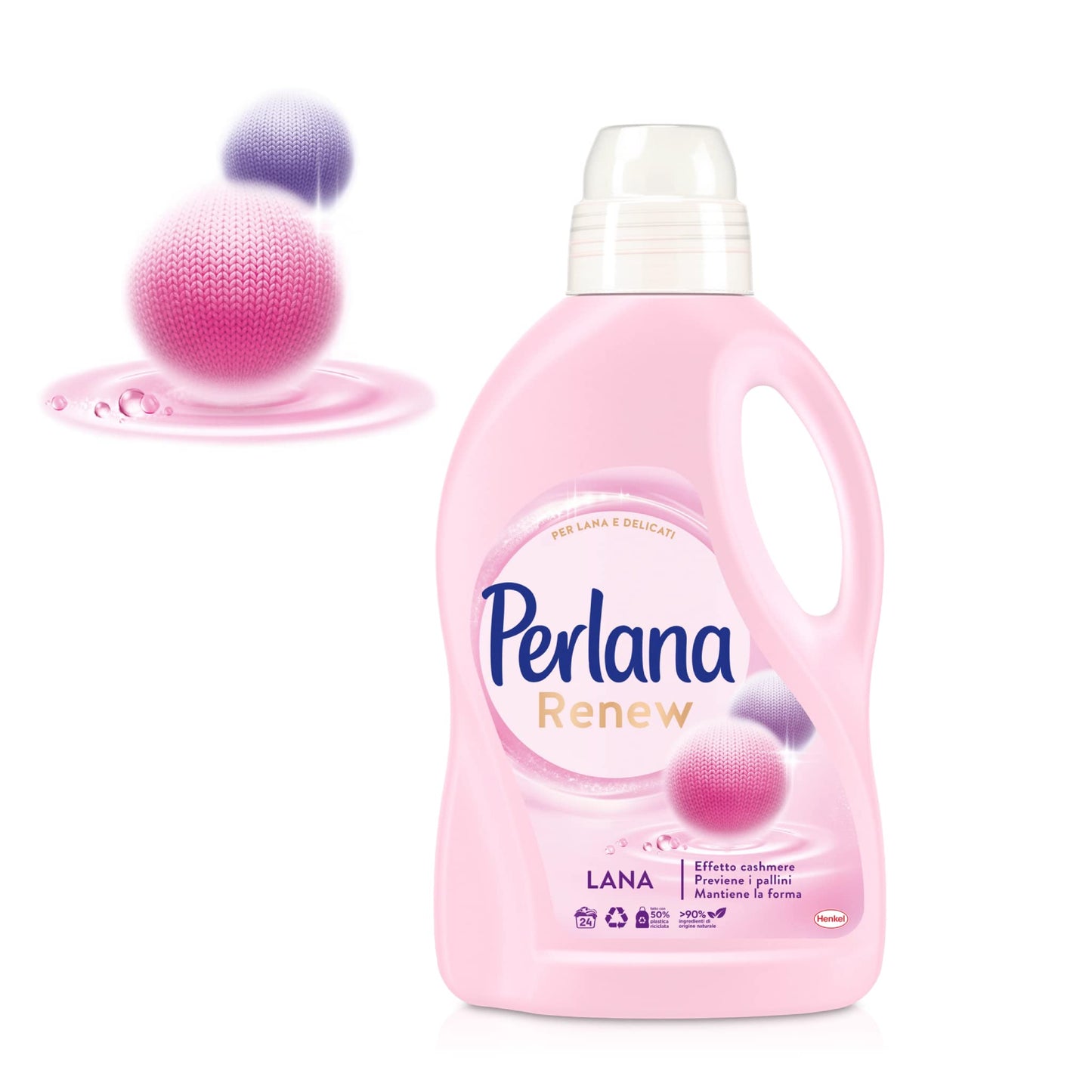 Perlana Renew Liquido Lana, ottimale per tutti i capi colorati, confezione singola da 48 lavaggi