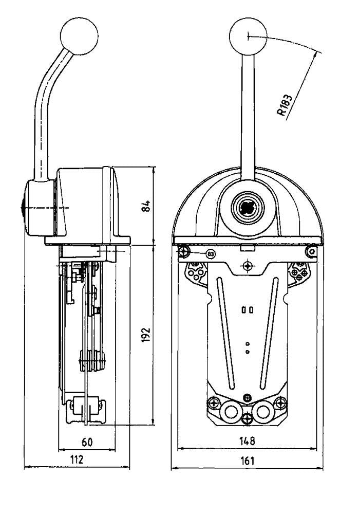 Osculati 45.100.01 - Scatola monoleva B 301 CR