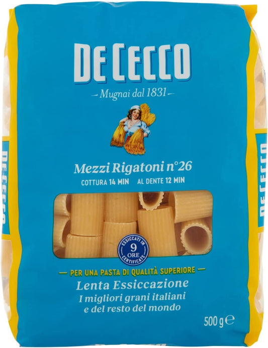 DE CECCO MEZZI RIGATONI N.26 GR 500 X 10