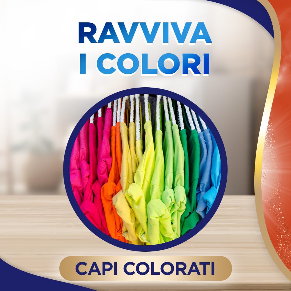 Lip Woolite Detersivo Lavatrice Capi Colorati 25 Lavaggi, 4 confezioni da 1500 ml di Detersivo Lavatrice Liquido Capi Colorati con Cheratina