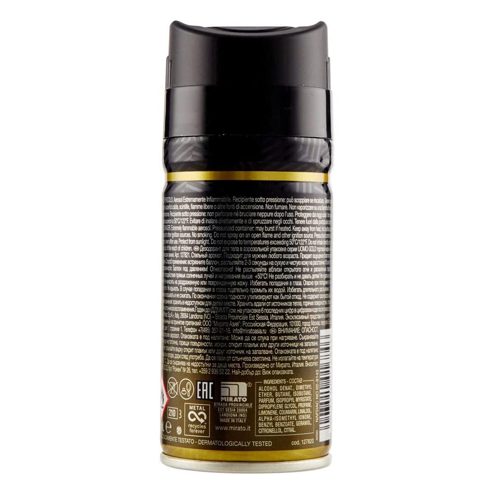 Malizia Gold Uomo Profumo DIntesa Deodorante Edt Spray 150ml