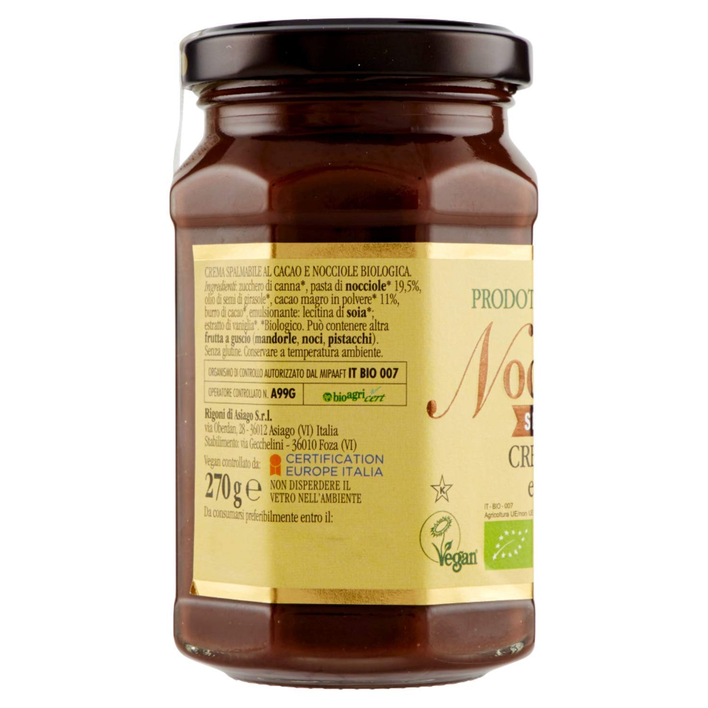 Nocciolata rigoni senza latte 6x270g