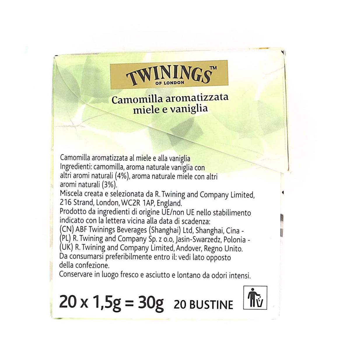 Twinings Tè con Camomilla, Miele & Vaniglia, 20 Bustine