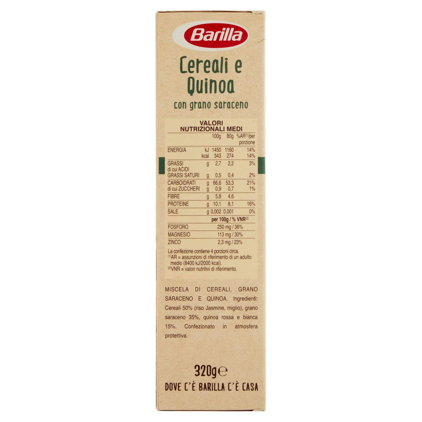 Barilla, Mix di Cereali e Quinoa - Senza Glutine - Ricco di Proteine e Fibre - Confezione da 1.92 kg