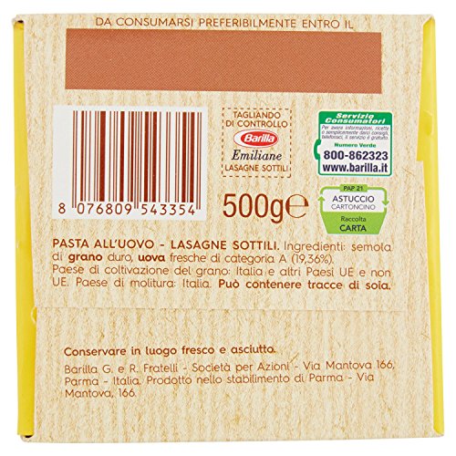 Barilla - Lasagne all'Uovo Le Sottili