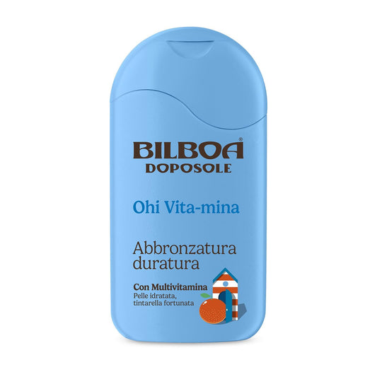 Bilboa, Doposole Ohi Vita-mina, Abbronzatura Duratura con Multivitamina, Pelle idratata, Tintarella fortunata, Dermatologicamente Testato - 200 ml