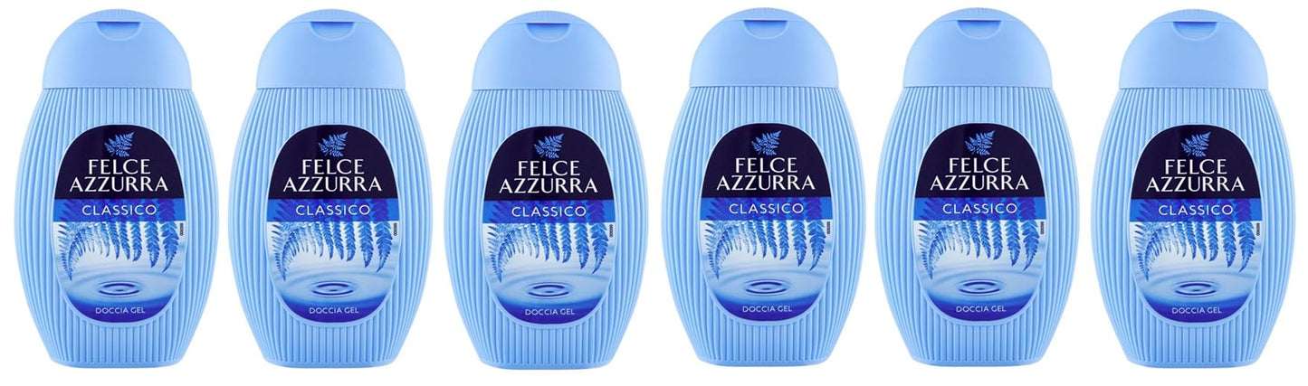 6x Felce Azzurra Classico Gel da Doccia - Doccia Gel Bagnoschiuma 250ml