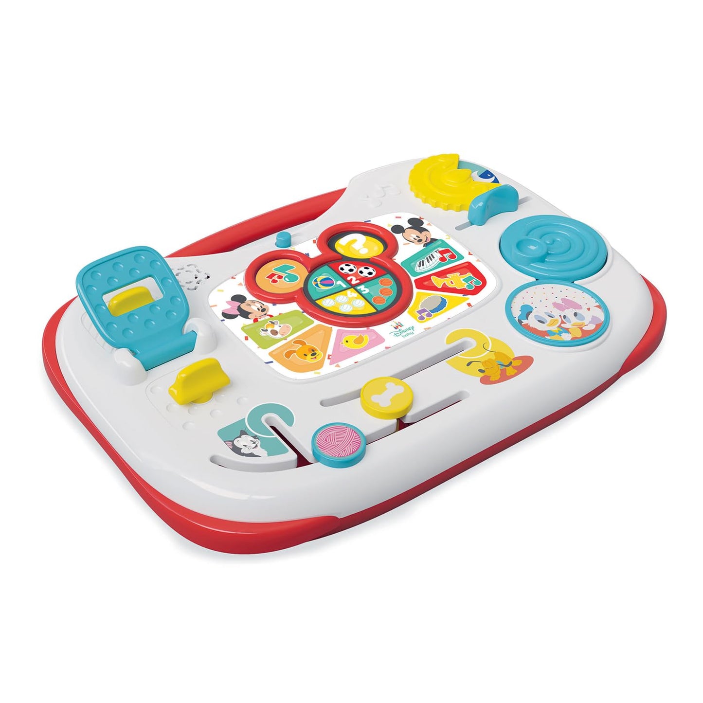 Clementoni Disney Baby - Mickey And Friends Interactive Pad, Gioco Prima Infanzia Interattivo 12+ Mesi, con attività Elettroniche e Meccaniche per Scoprire Numeri, Animali e Musica, 17890