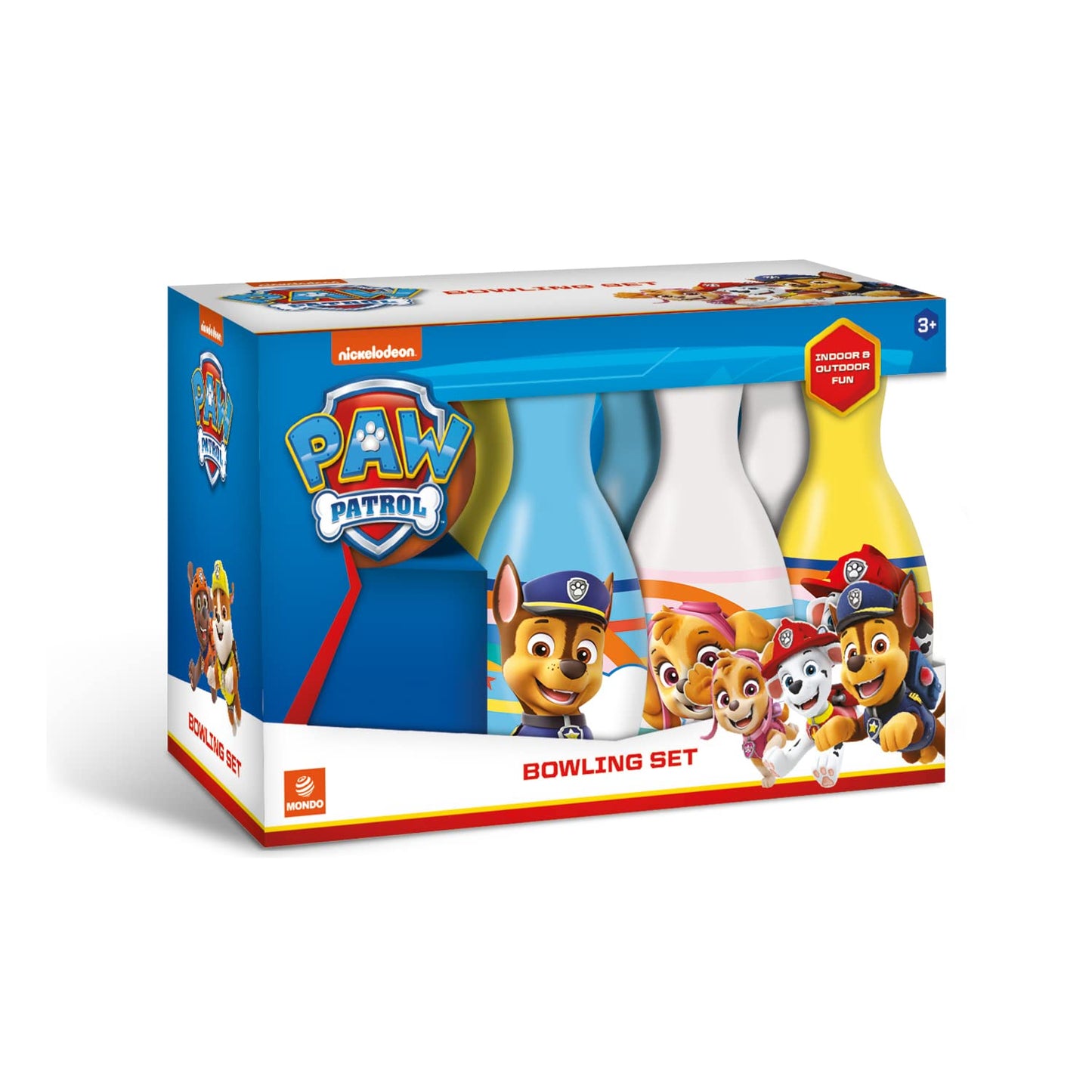 Mondo Toys - Set da Bowling Paw Patrol per bambini - INCLUDE 1 palla e 6 Birilli tema Paw Patrol - giocattoli di Sport - gioco per bambini 2 3 4 Anni - 28308