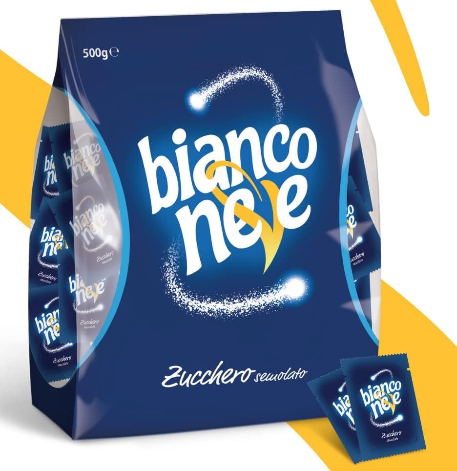 bianco neve Bustine Monodose Di Zucchero Confezioni da 500 GR SET DA 4 PEZZI