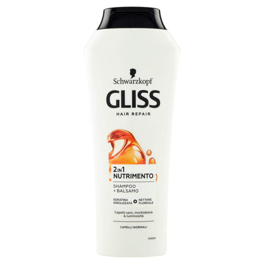 Schwarzkopf Gliss Shampoo e Balsamo 2In1 Nutrimento, 225ml