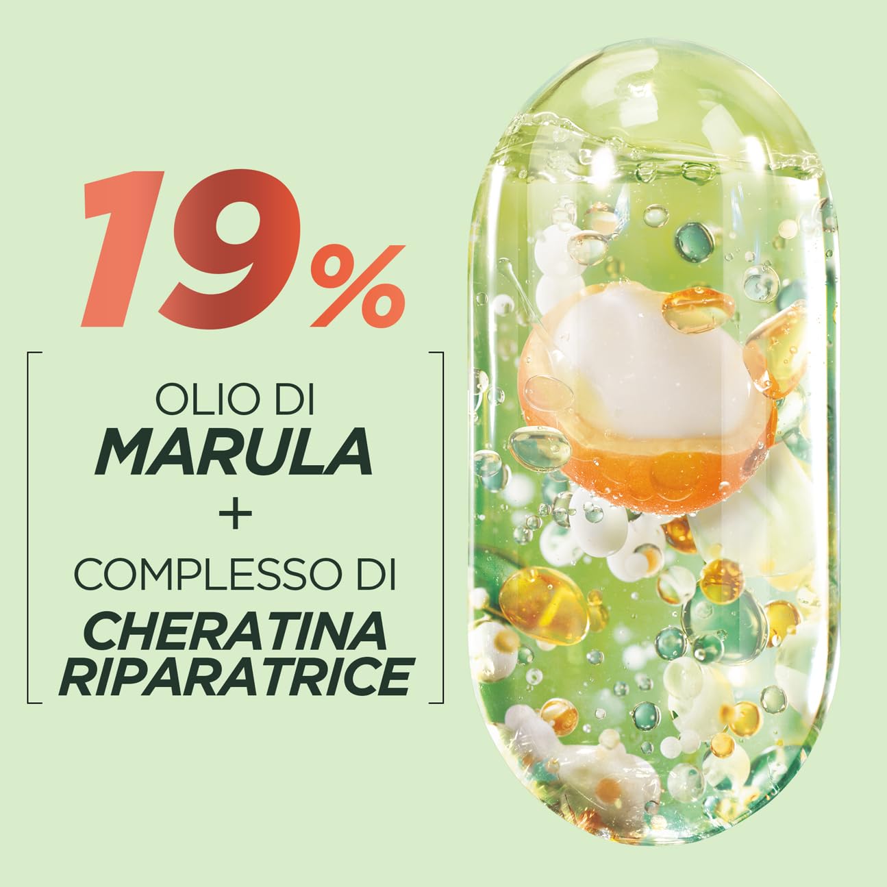 Garnier Fructis, Trattamento con Risciacquo, Per Tutti i Capelli Danneggiati, Riparazione Profonda, Per Capelli Più Forti, Con Olio di Marula e Cheratina, Keratin Filler, Ripara&Rinforza, 200 ml