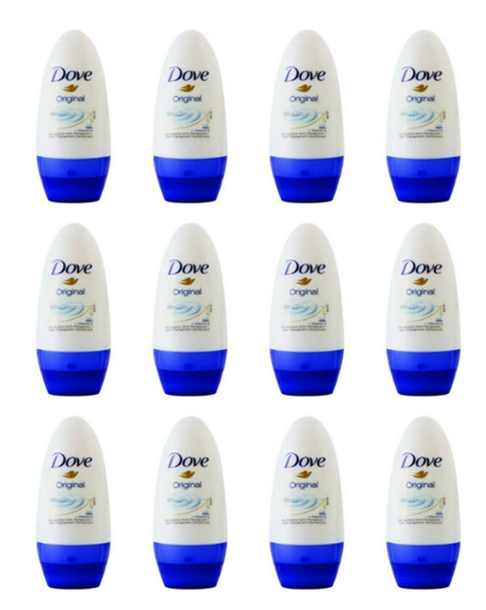 12 X Dove Deo ROLL ON Original Classico con crema idratante deodorante corpo