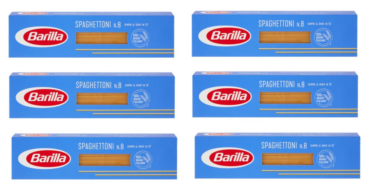 Barilla 6X Vermicelli (Spaghetti) No. 8 Italian Pasta 500 g
