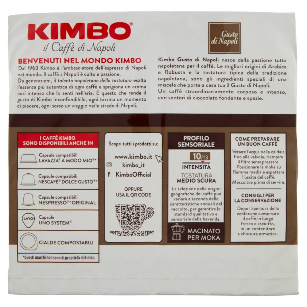Kimbo Gusto di Napoli - Caffè macinato - confezione da 12 x 250g (12)