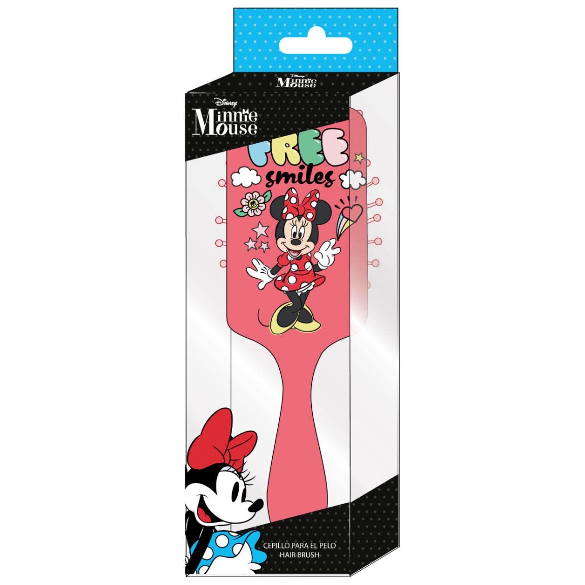 Spazzola per capelli di Minnie, Spazzola Districante Leggera e Resistente per Bambini e Adulti, Pettine per capelli della Disney