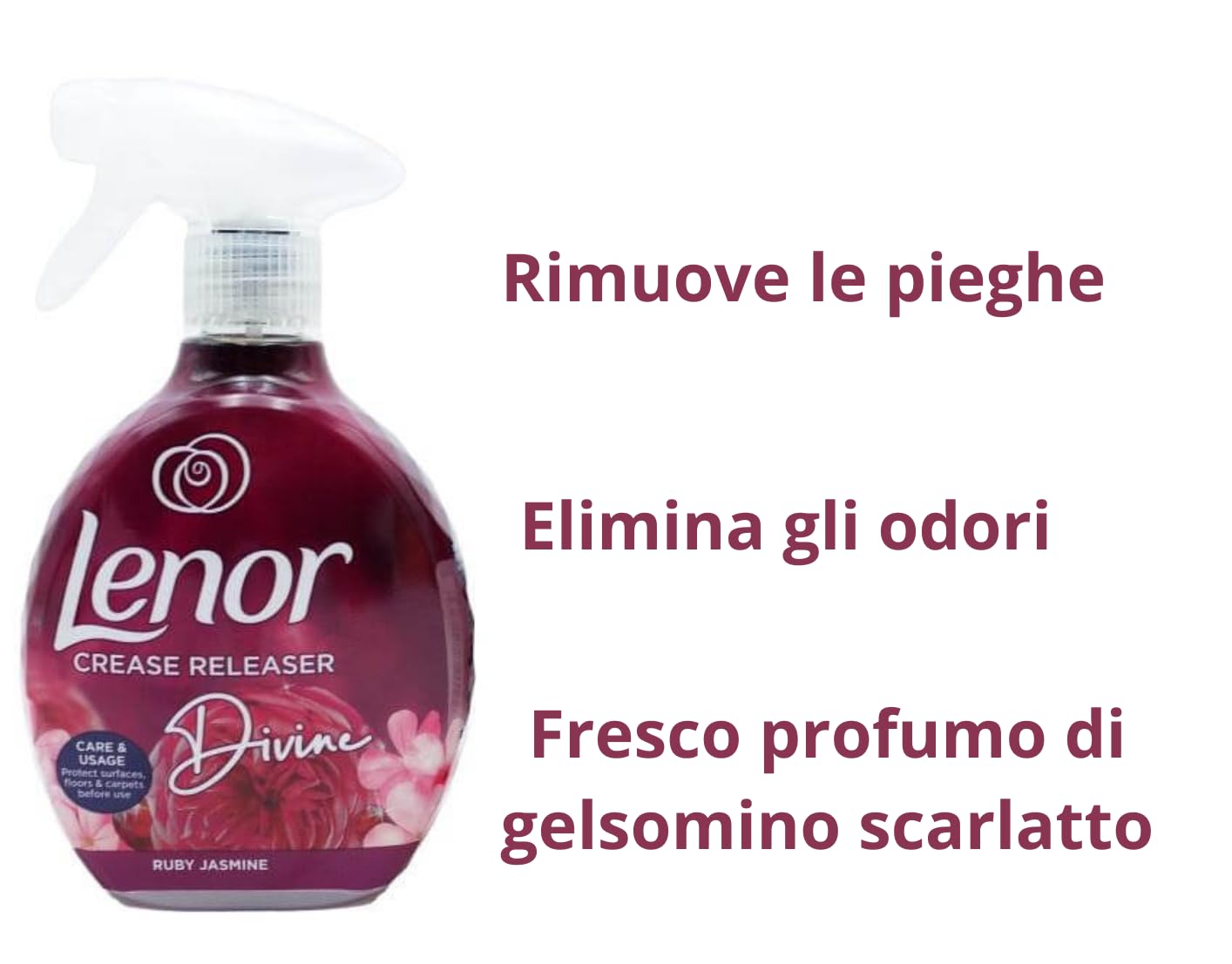 Lenor spray antipiegarimuove le pieghe dai tessuti profumatore per vestiti a gelsomino scarlatto 500 ml