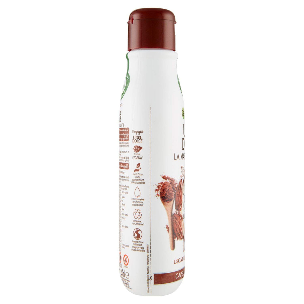 GARNIER ULTRA DOLCE MASCHERA-LATTE 250ML.CACAO DISCIPLINANTE PER CAPELLI RIBELLI E CRESPI