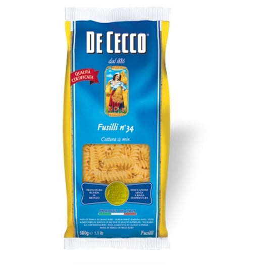 Pasta Fusilli n° 34 5 x 500 gr. - De Cecco