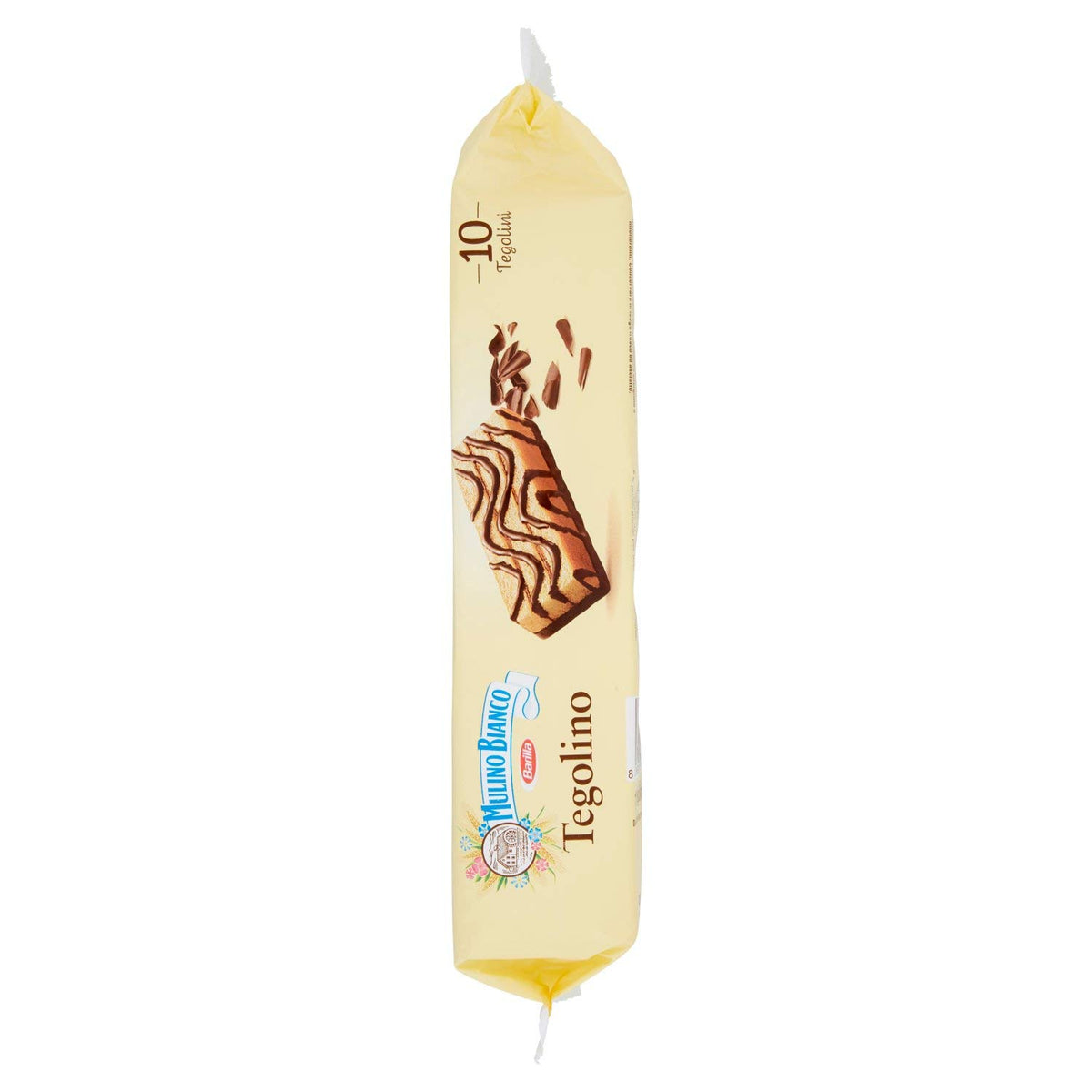 Mulino Bianco Tegolini con Crema al Cacao Magro, 10 Merendine, 350g