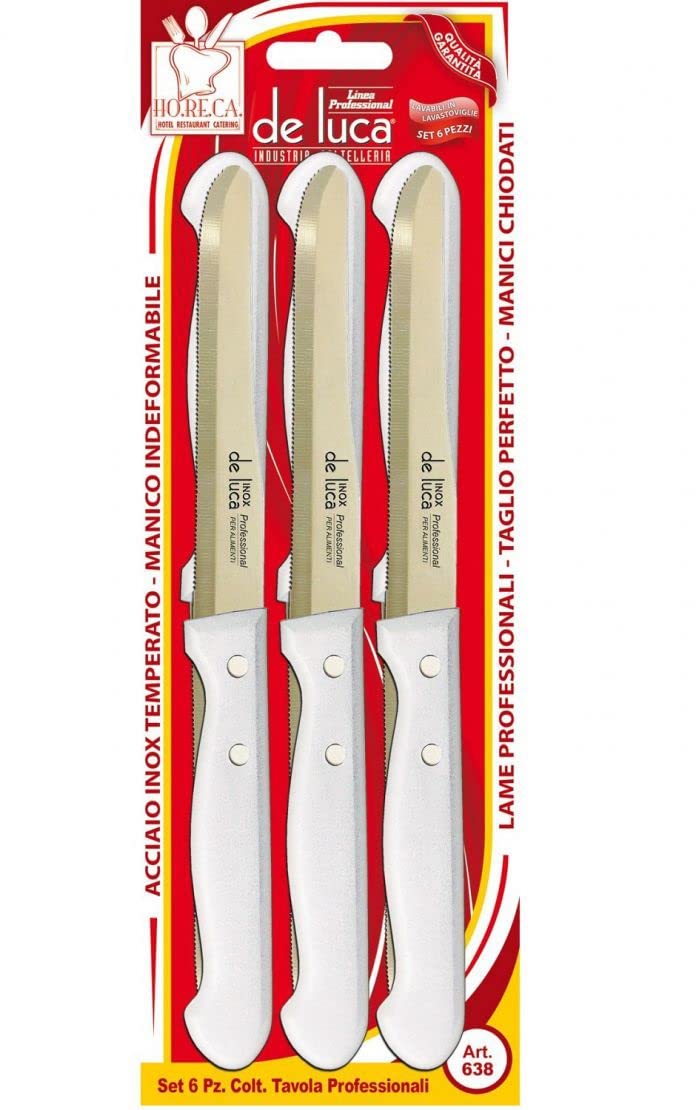 De Luca Coltellerie DEL200 Coltelli per Tavola, Multicolore