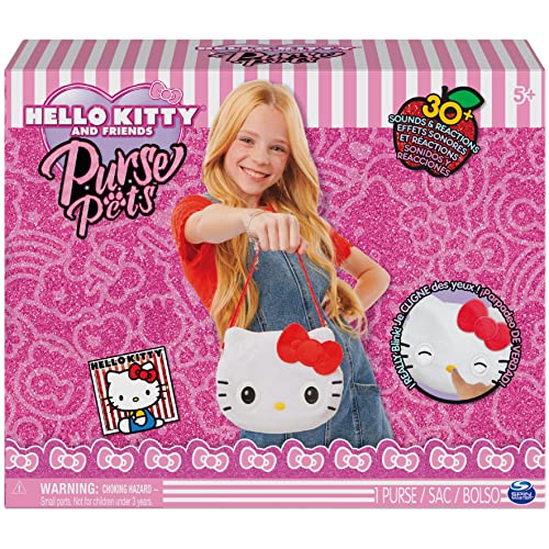 Purse Pets, Sanrio Hello Kitty and Friends, My Melody Interactive Pet Toy & Crossbody Kawaii Purse, Over 30 Sounds & Reactions, Girls & Tween Gifts