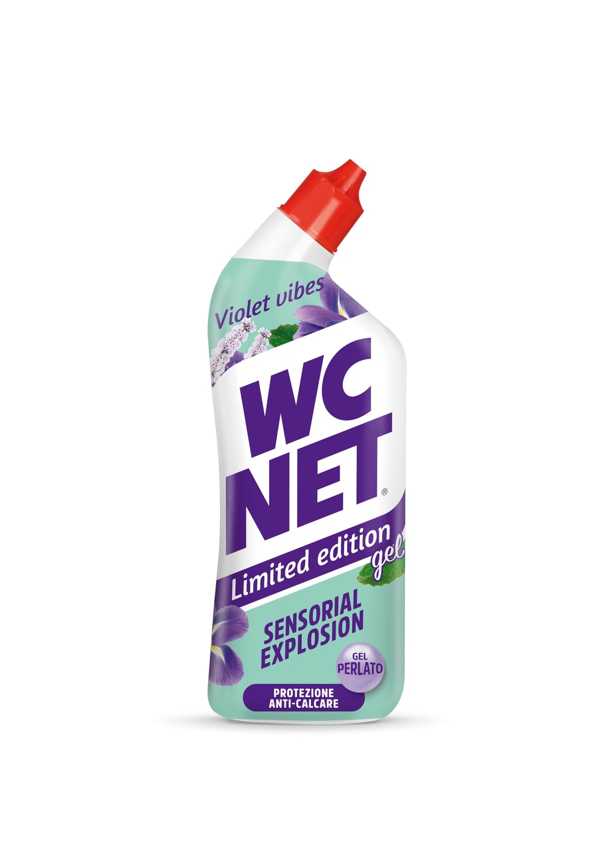 Wc Net - Limited Edition Violet Vibes, Detergente Liquido per Sanitari, Essenza Iris Viola e Patchouli, Prevenzione Calcare e Igienizzante per WC, 700 ml x 4 Confezioni