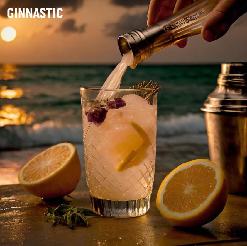 Ginnastic, Gin Challenge Lemon, 700 ml, Aroma Agrumato con Limoni Freschi di Martorano, Bisignano e Rocca Imperiale, Ideale per Gin Lemon e Fizz, Idea Regalo, 41.50% Vol.