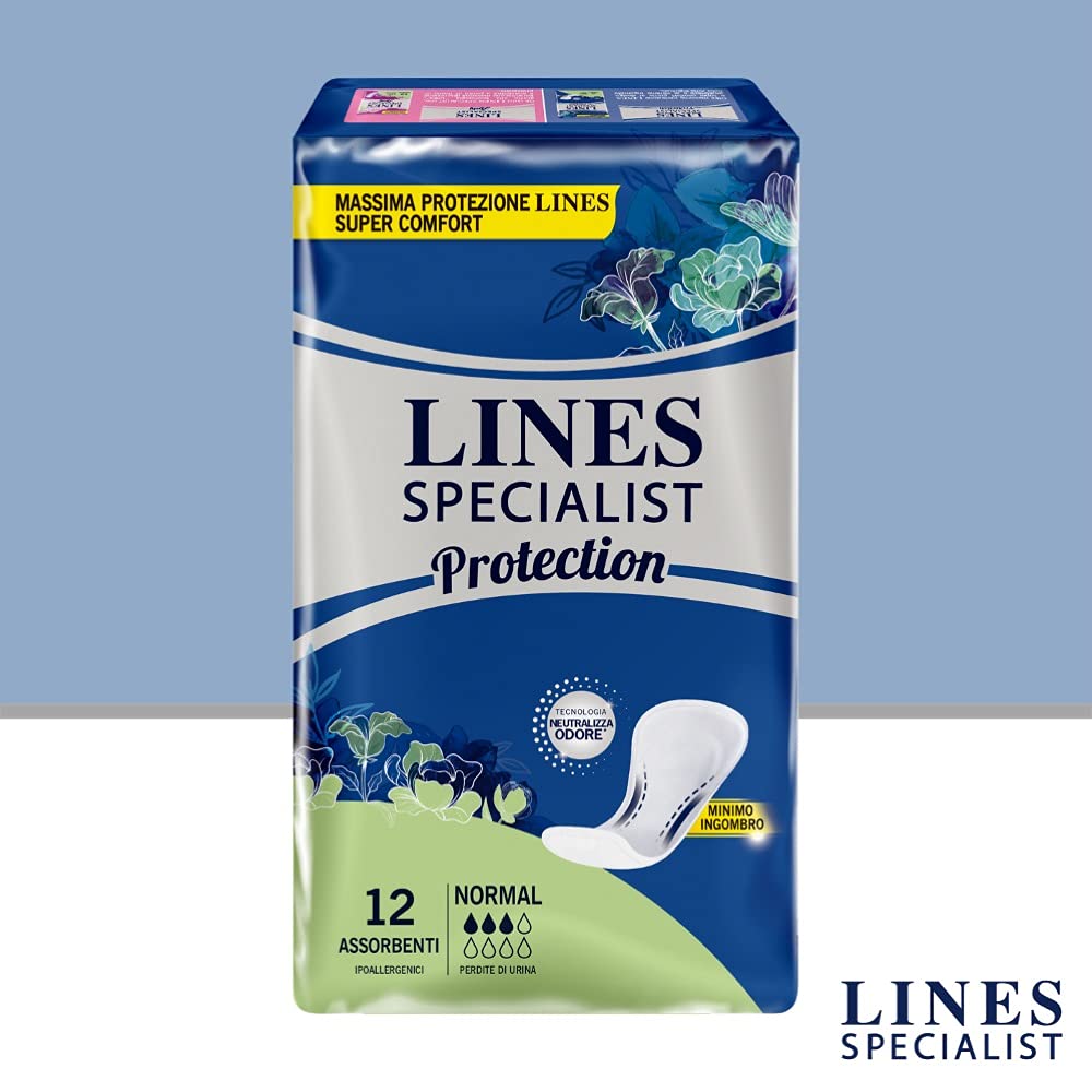 Lines Specialist Lines Specialist Protection Normal Assorbenti Per Incontinenza Leggera, Confezione Da 12 Assorbenti, 1 x 210 g